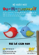 A077 Đôi chim non vải nỉ